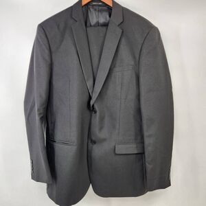 Mundo Taylored Black 2 Button Suit Jacket & Pants Super 120's Chest 47 Waist 36